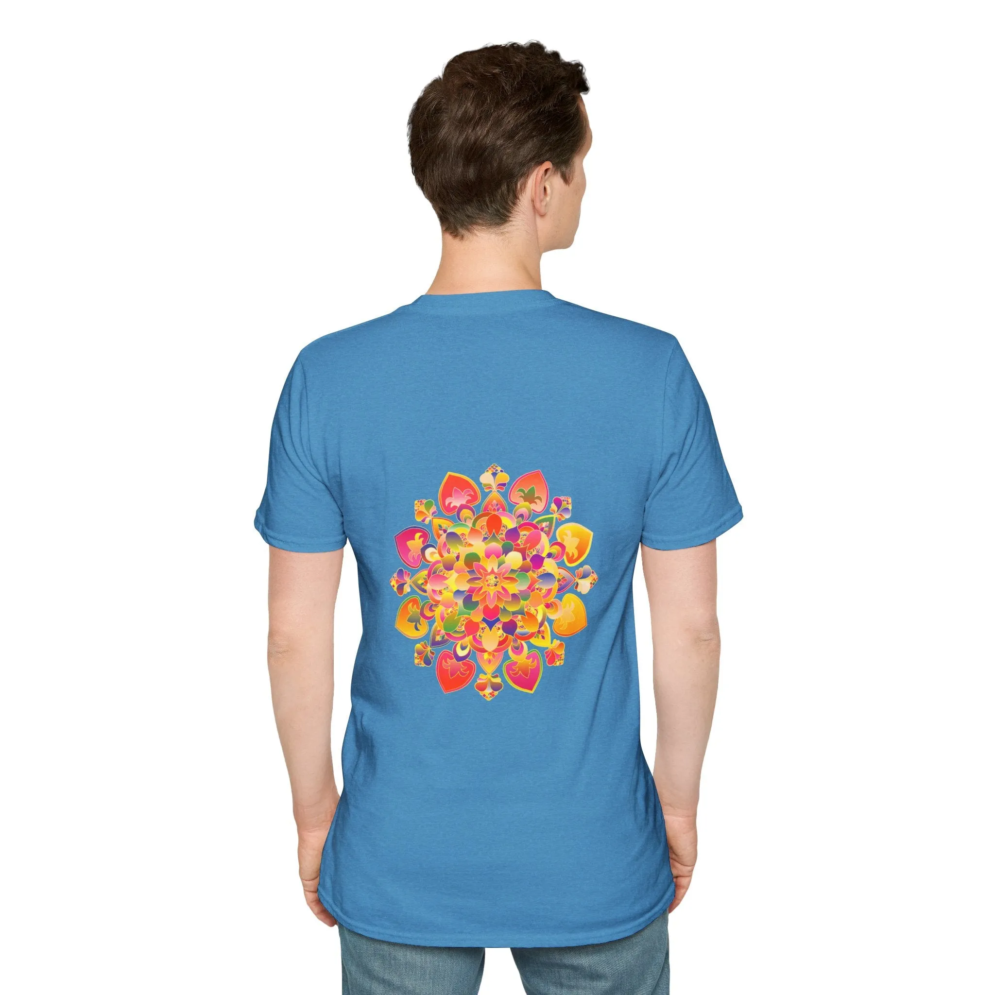 Lotus Mandala Unisex T-Shirt - Hand-Drawn Unique Design - Blululi