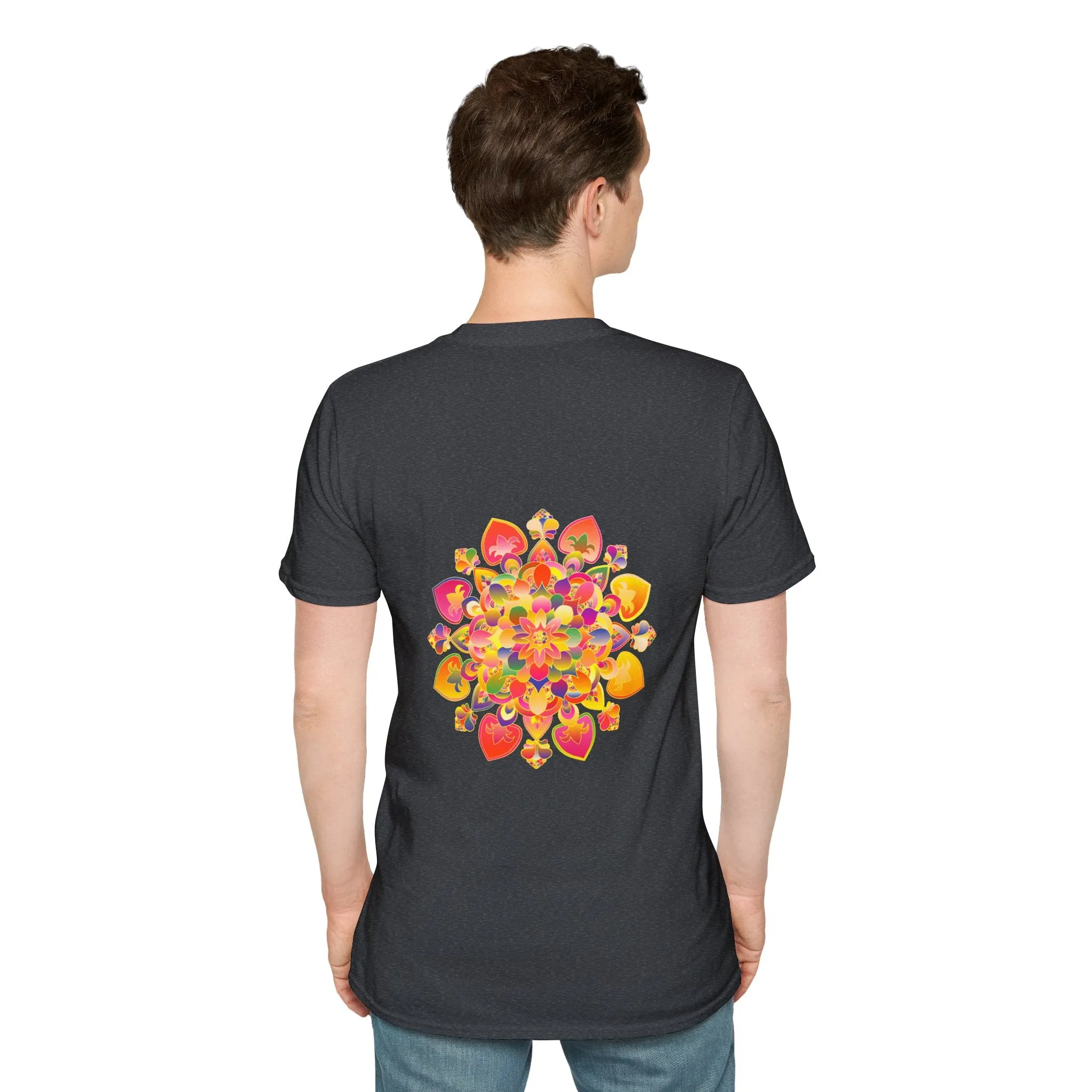 Lotus Mandala Unisex T-Shirt - Hand-Drawn Unique Design - Blululi