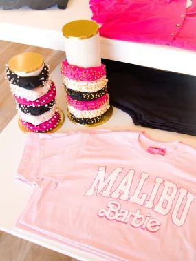 Malibu Barbie Oversized Graphic Tee - Pink