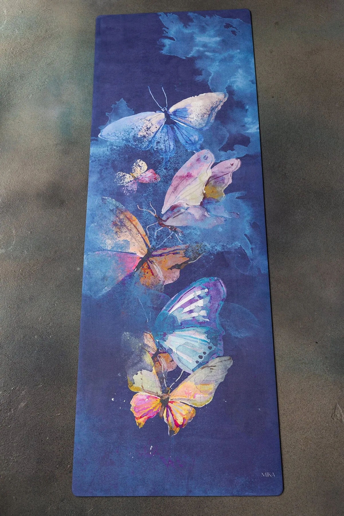 Premium Eco-Friendly Mariposa Midnight Yoga Mat with Non-Slip Surface