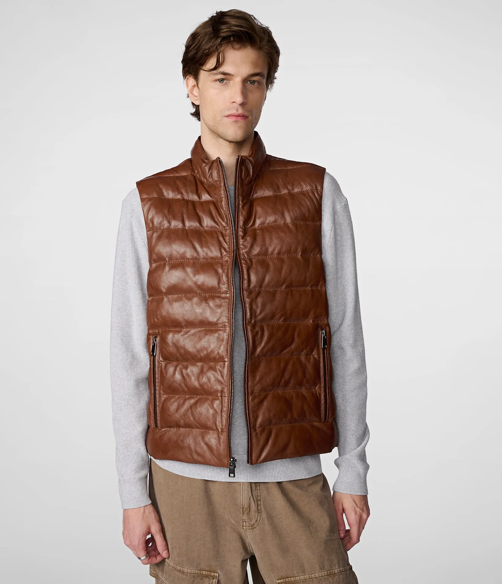 Max Distressed Leather Vest