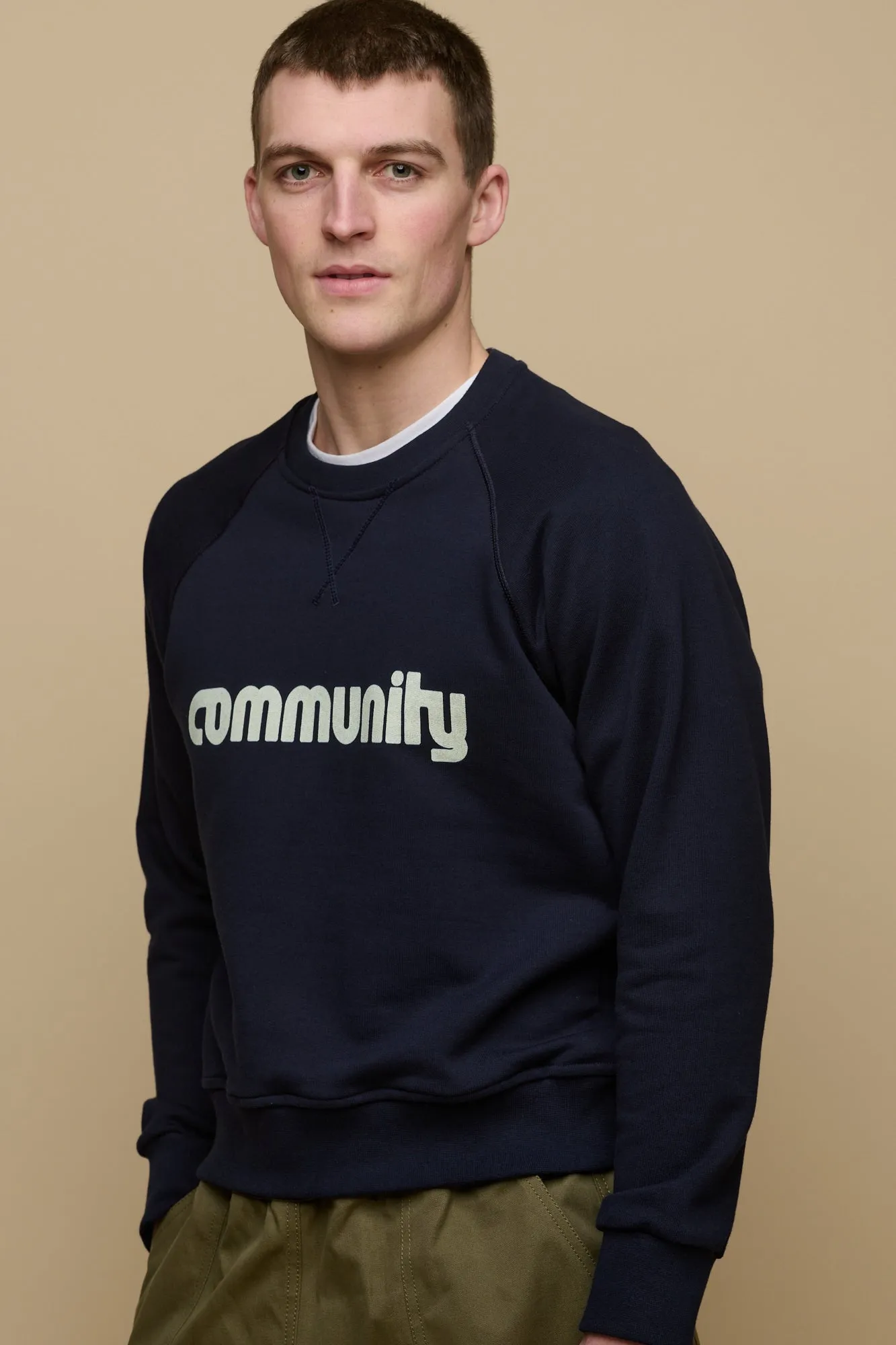 Men's Logo Raglan Sweatshirt - Navy