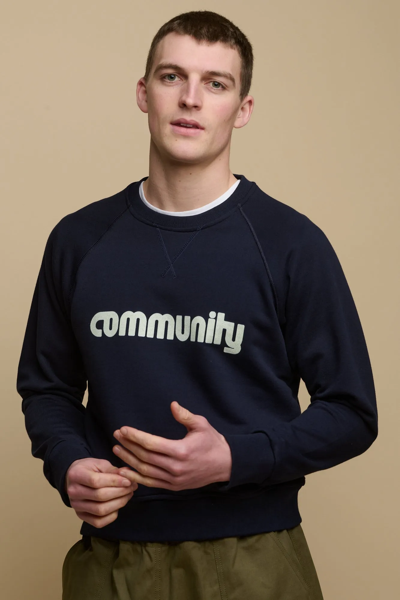 Men's Logo Raglan Sweatshirt - Navy