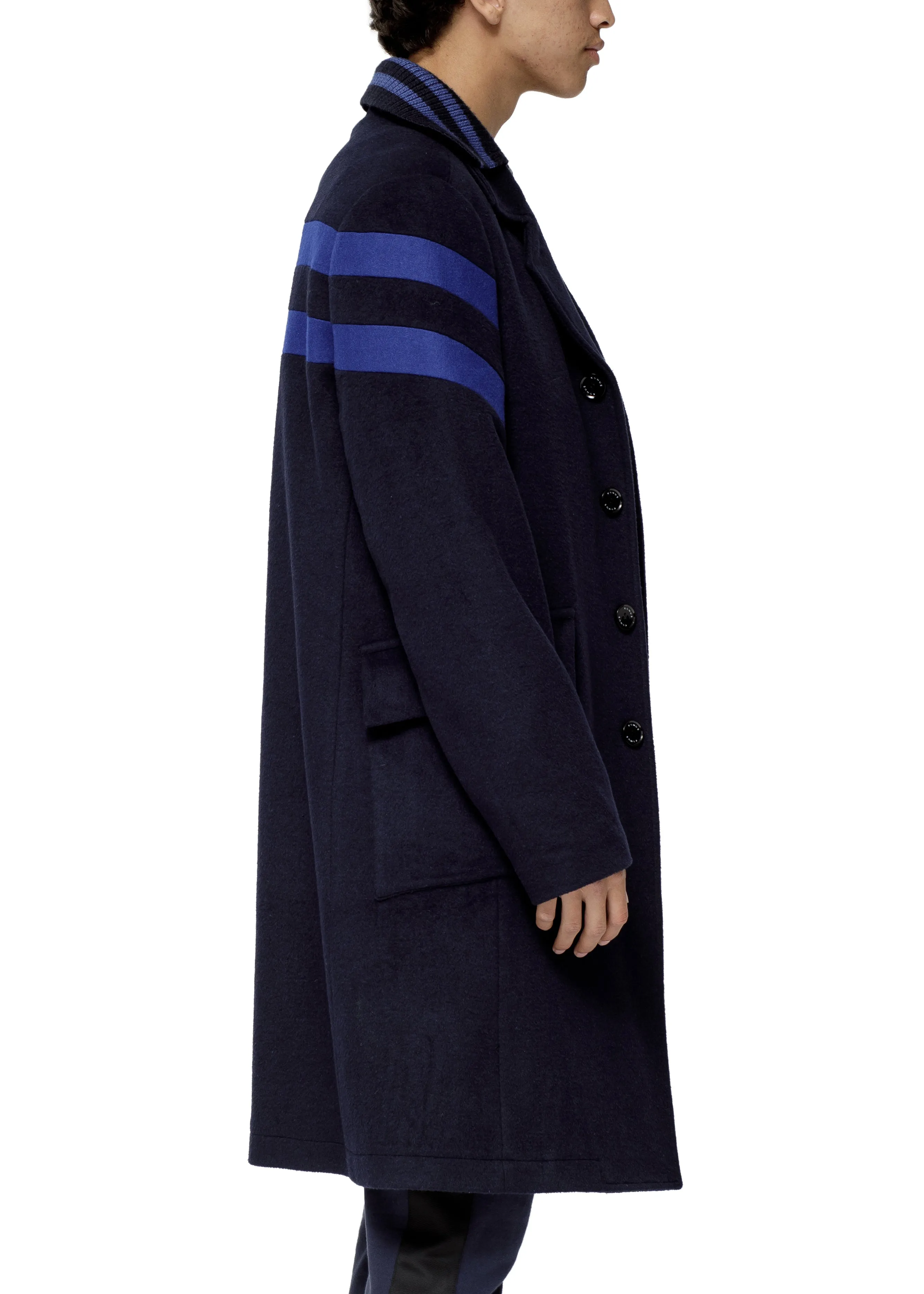 Men's Wool Blend Watson Coat In Navy