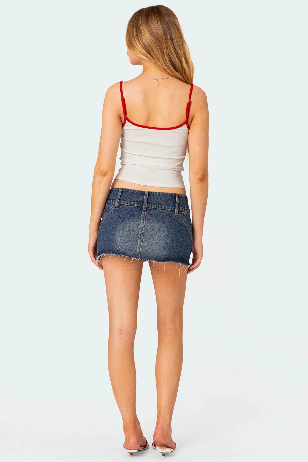 Micro Denim Skort