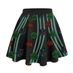 Monsters Wave Skater Skirt