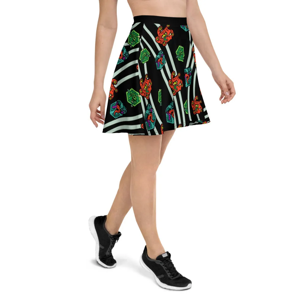 Monsters Wave Skater Skirt