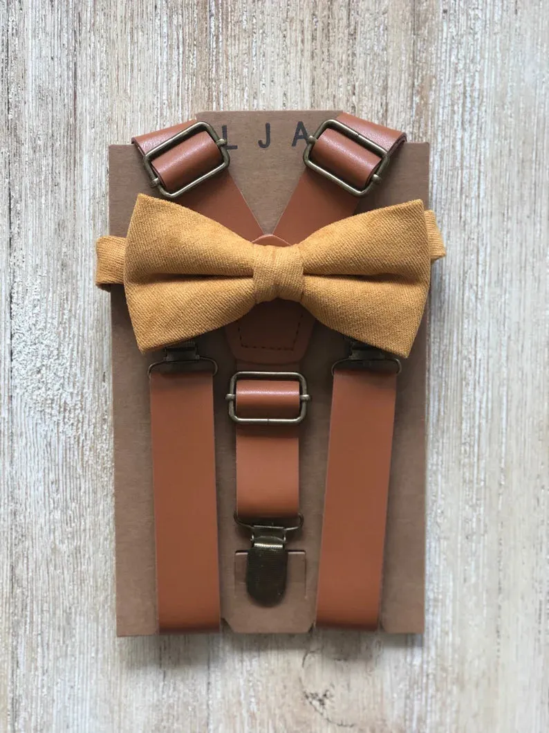 Mustard Cotton Bow Tie