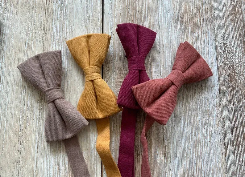 Mustard Cotton Bow Tie