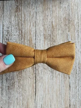 Mustard Cotton Bow Tie