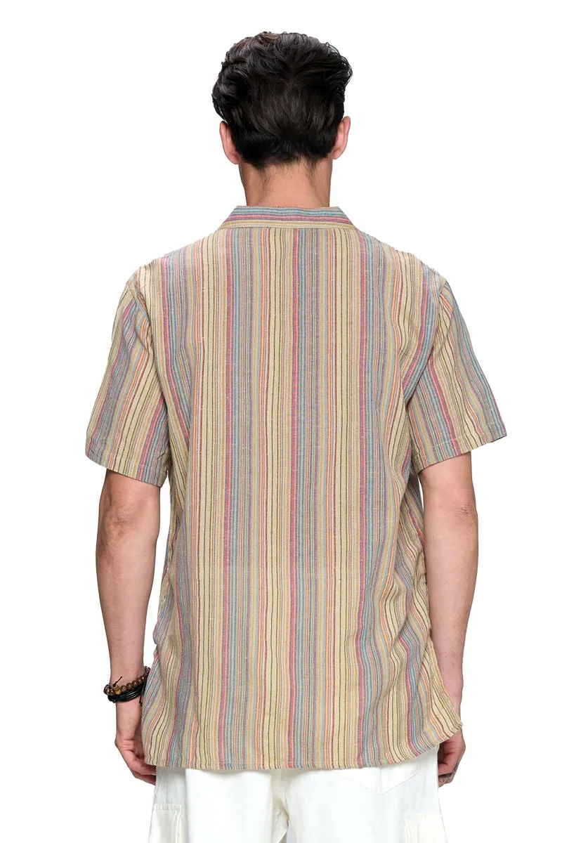 MUSTARD Men's Striped Kurta