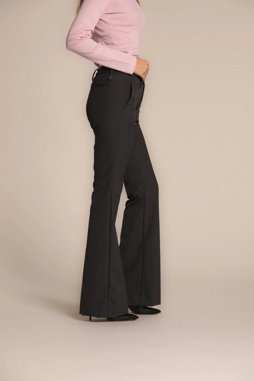 New York Flare pantalone chino donna in jersey slim fit