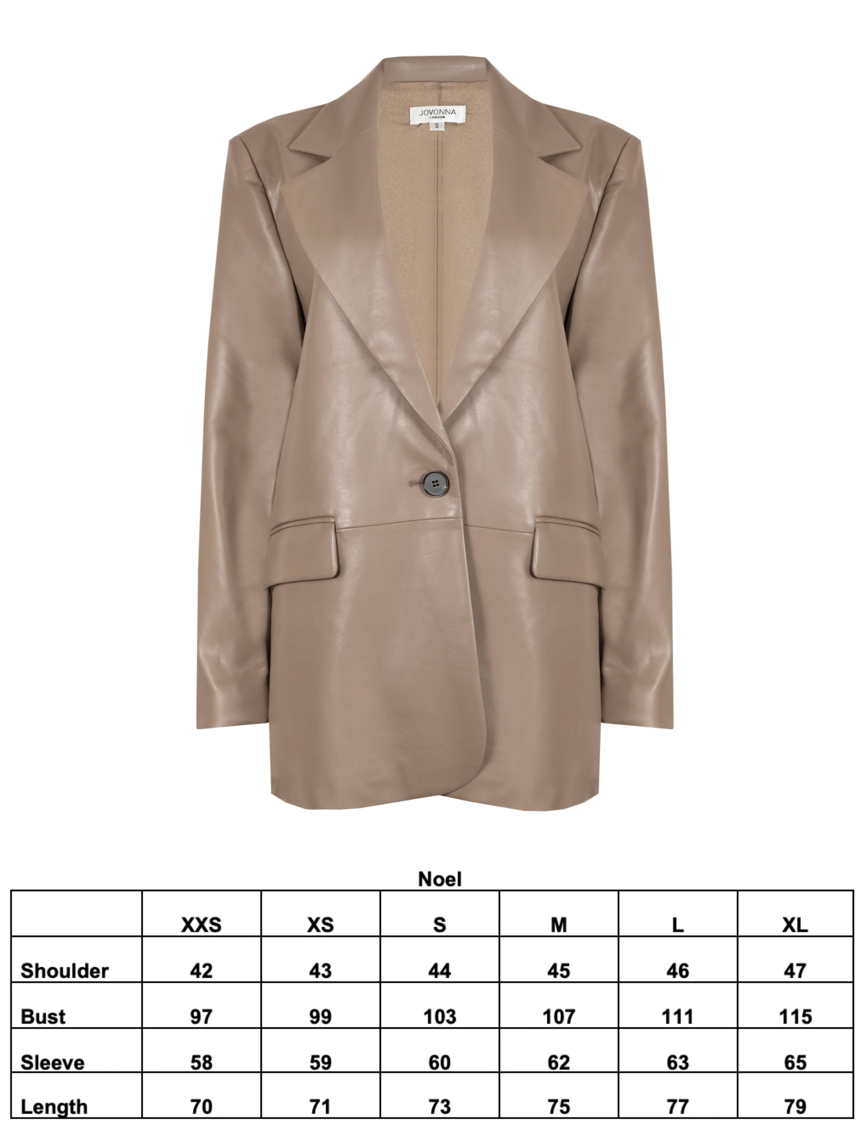 NOEL PU JACKET TAUPE