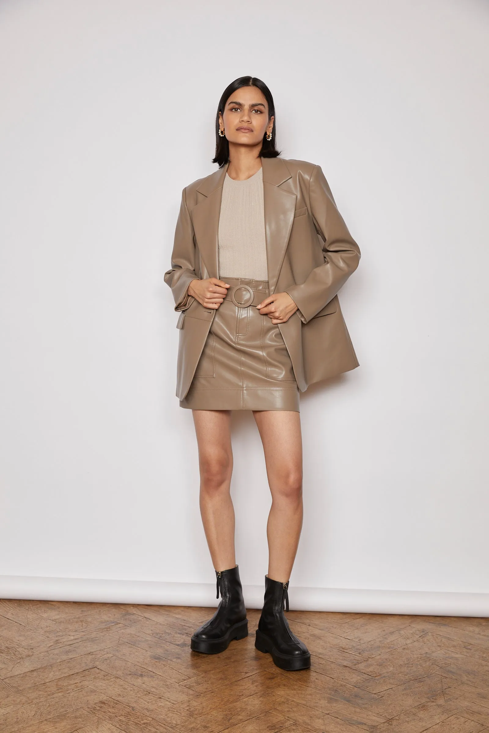 NOEL PU JACKET TAUPE