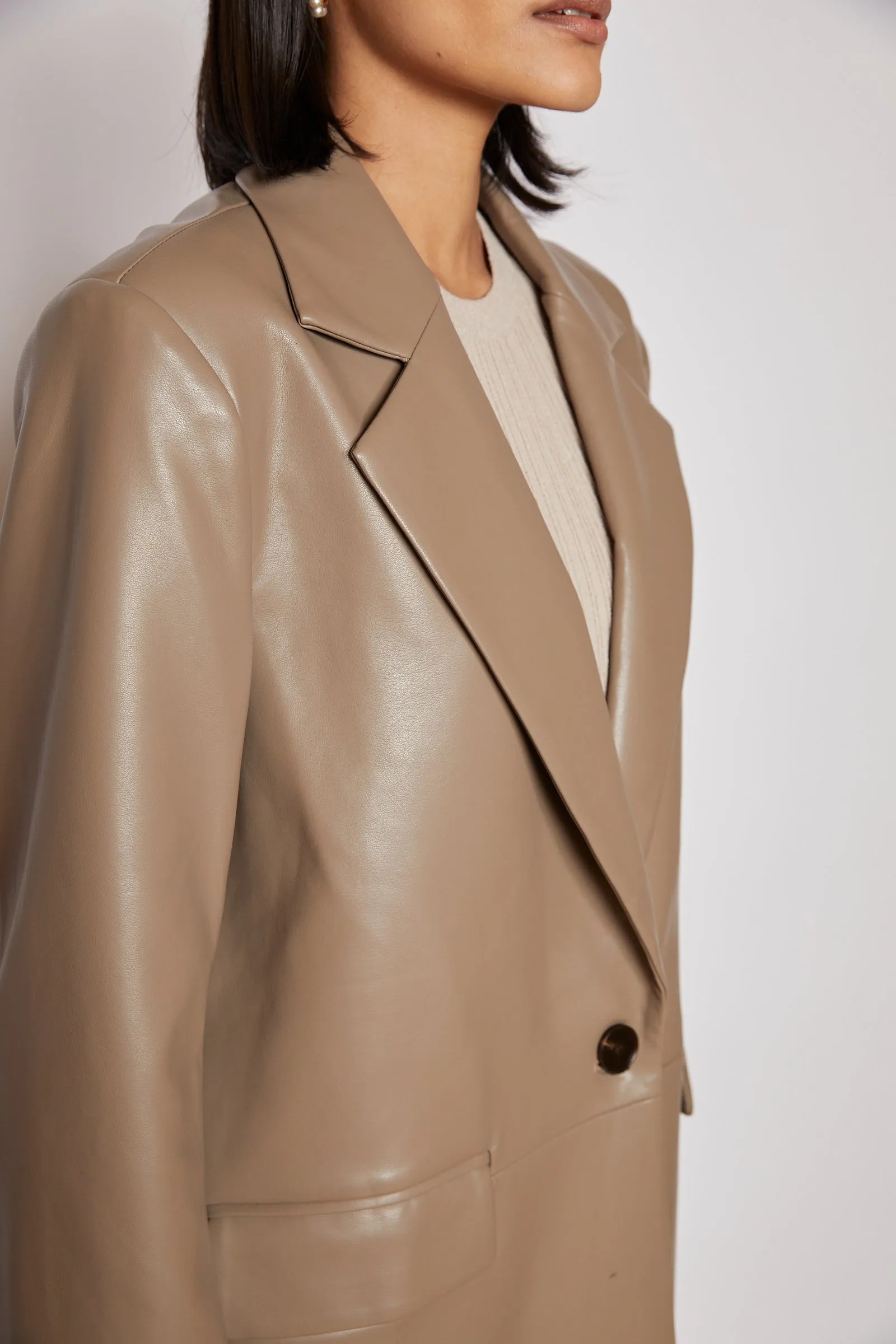 NOEL PU JACKET TAUPE