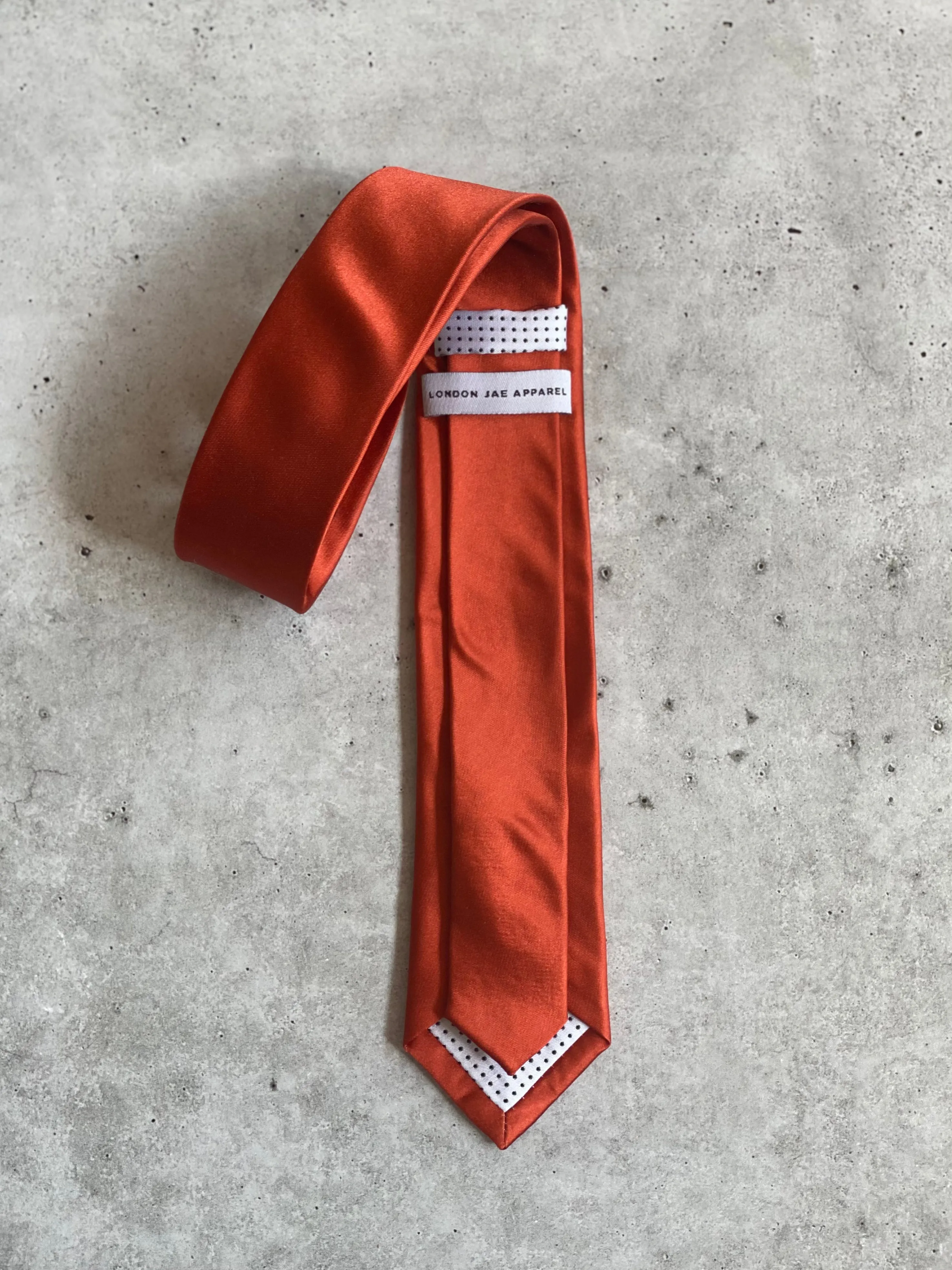 Paprika Skinny Silk Neck Tie