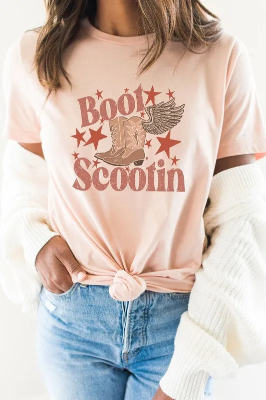 "Boot Scootin" Cowboy Boots Graphic Tee