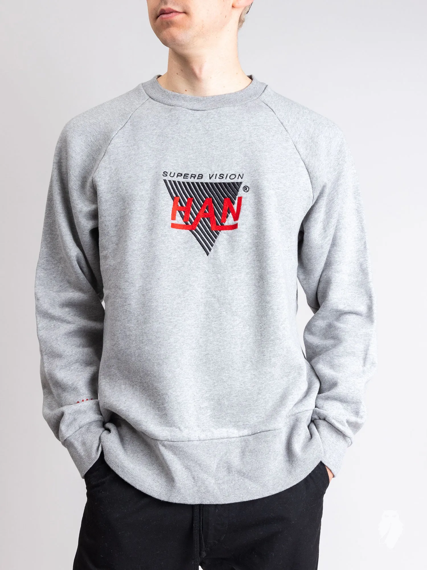 "Han" Crewneck Sweater in Grey Melange