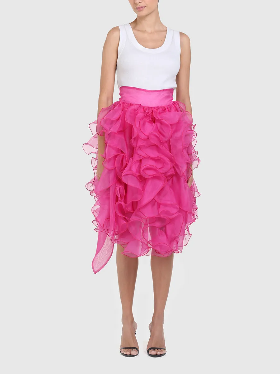 RAQUEL OROZCO Carrie Skirt - Fuchsia