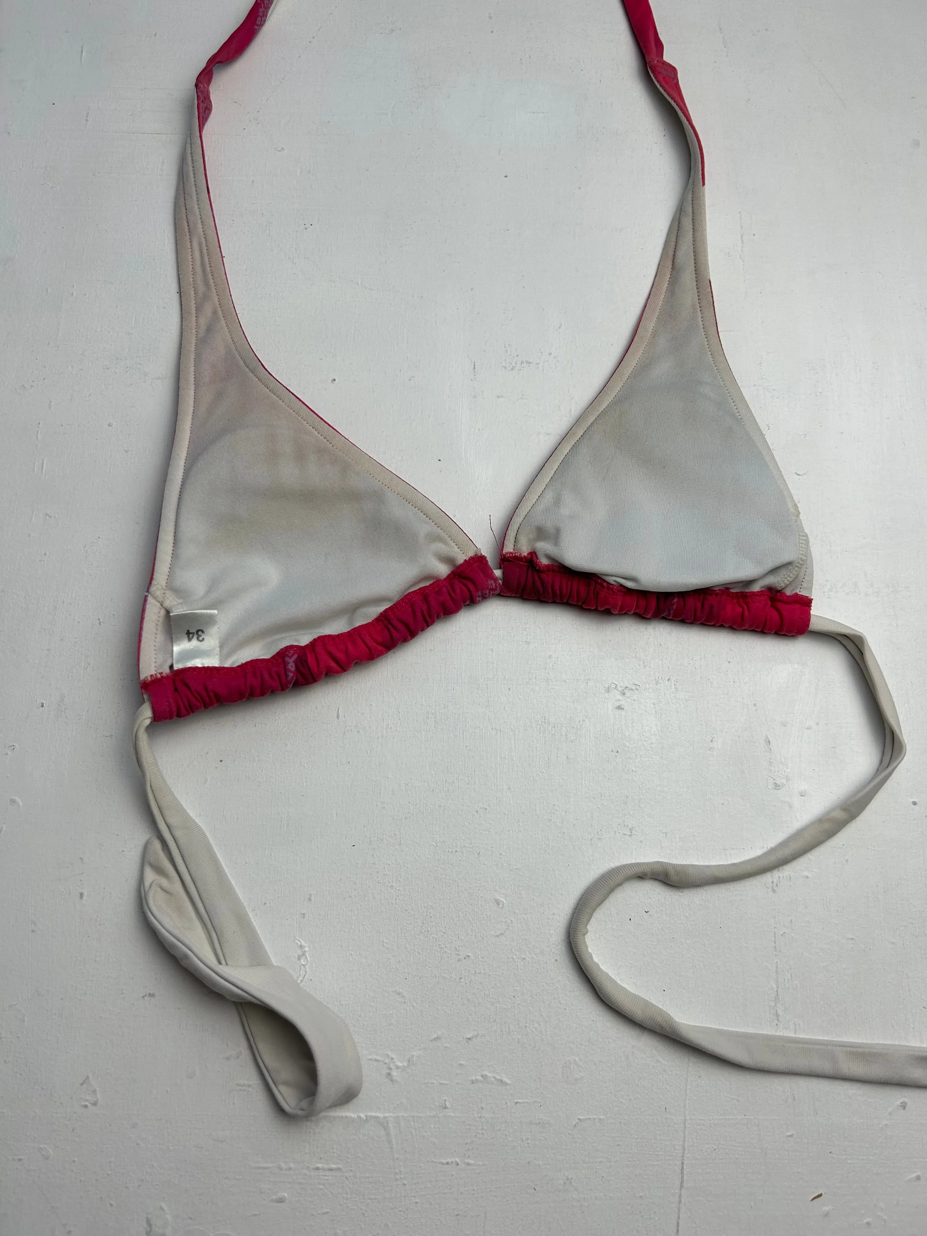 Red logo adjustable bikini top (XS/S)