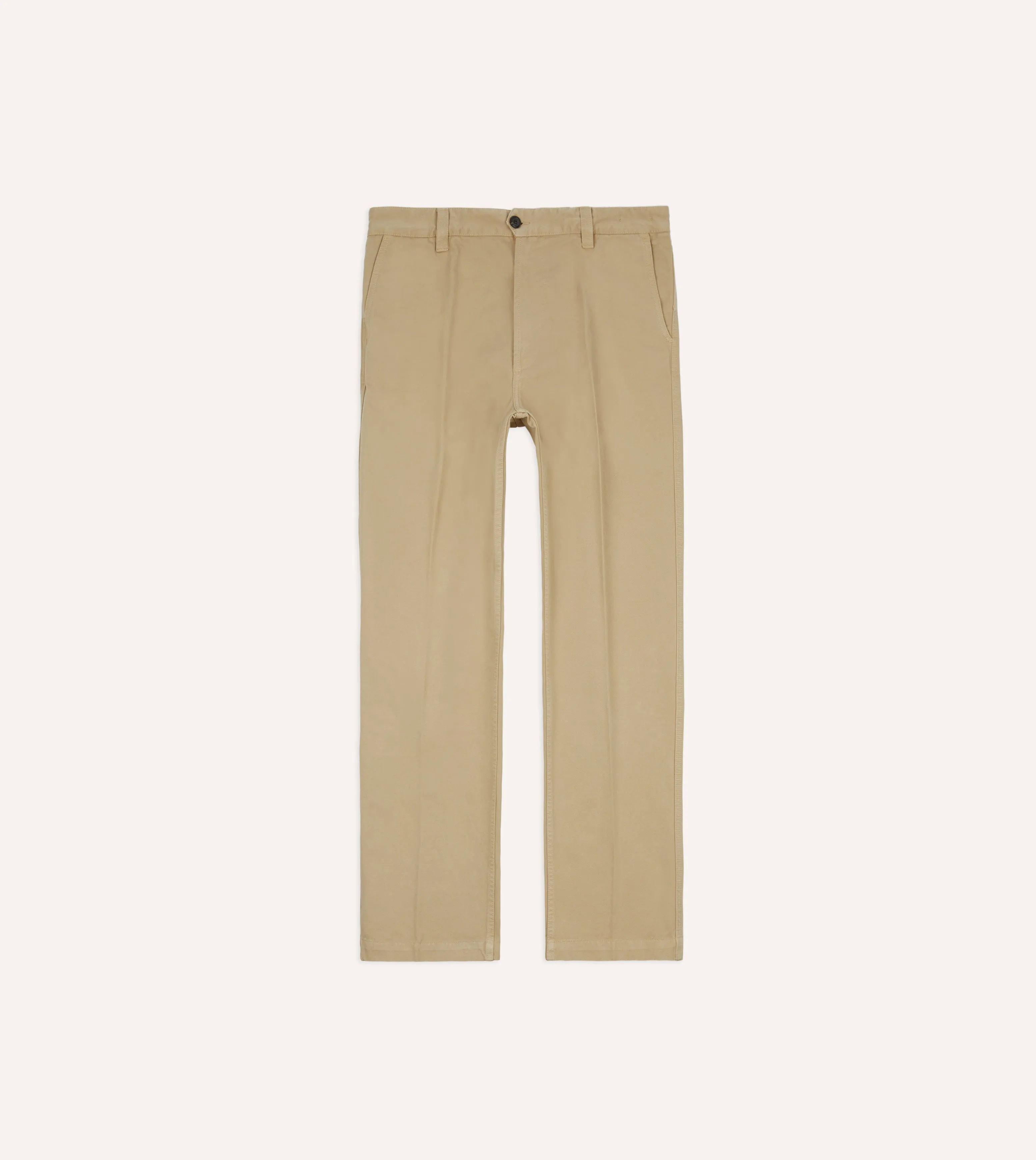 Sand Textured Cotton Flat Front Chino