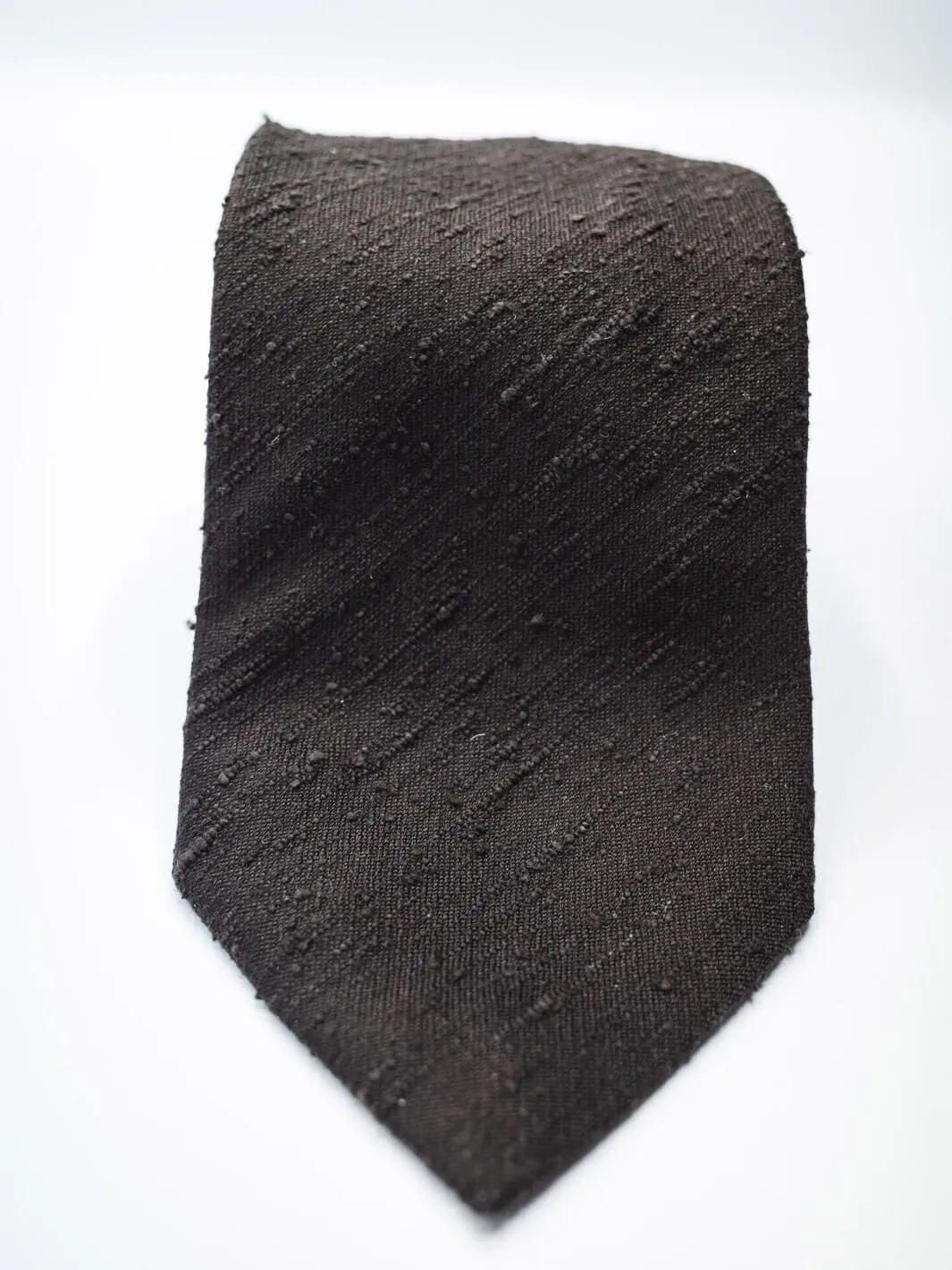 Silk Shantung Tie - Charcoal