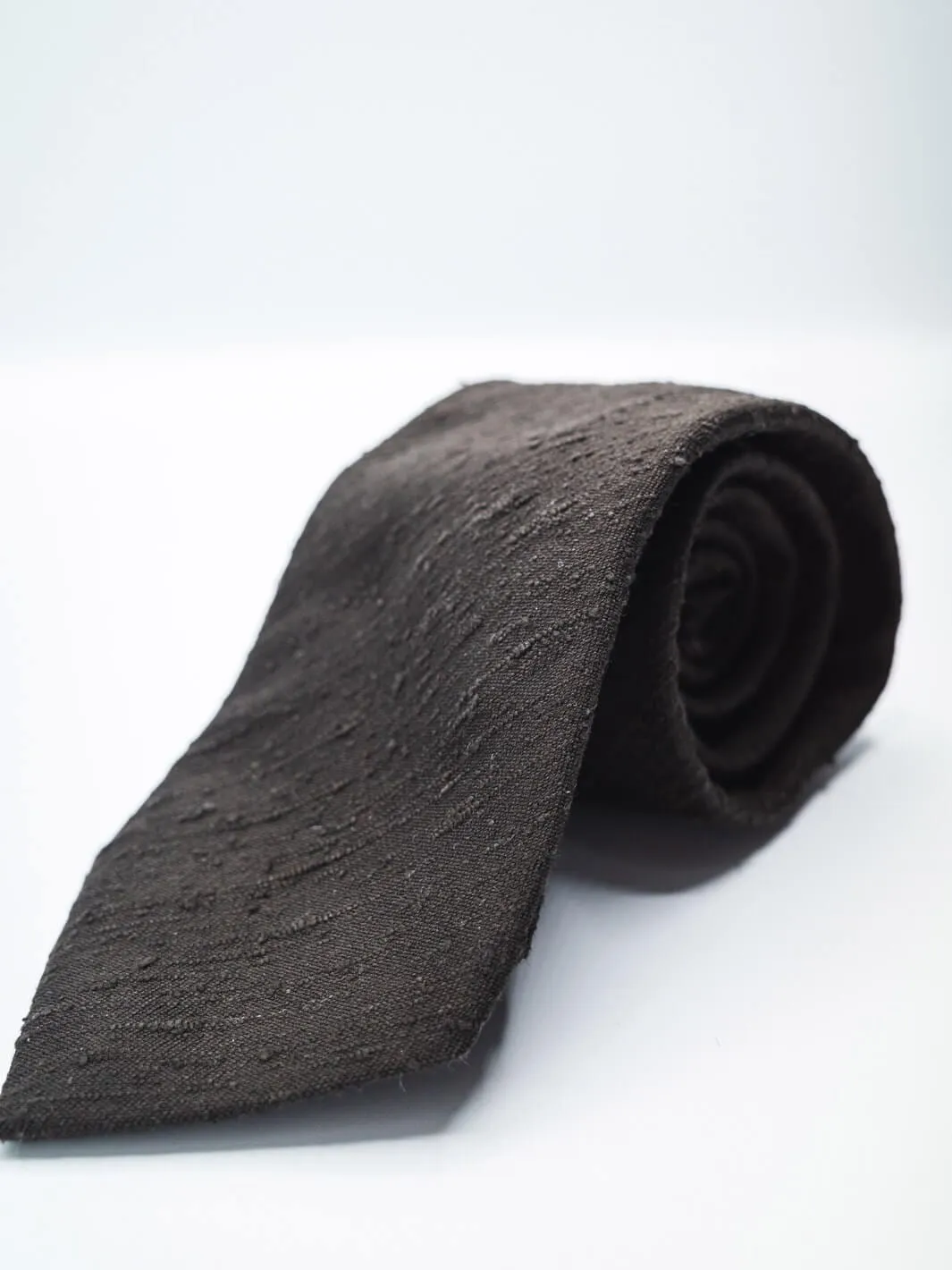 Silk Shantung Tie - Charcoal