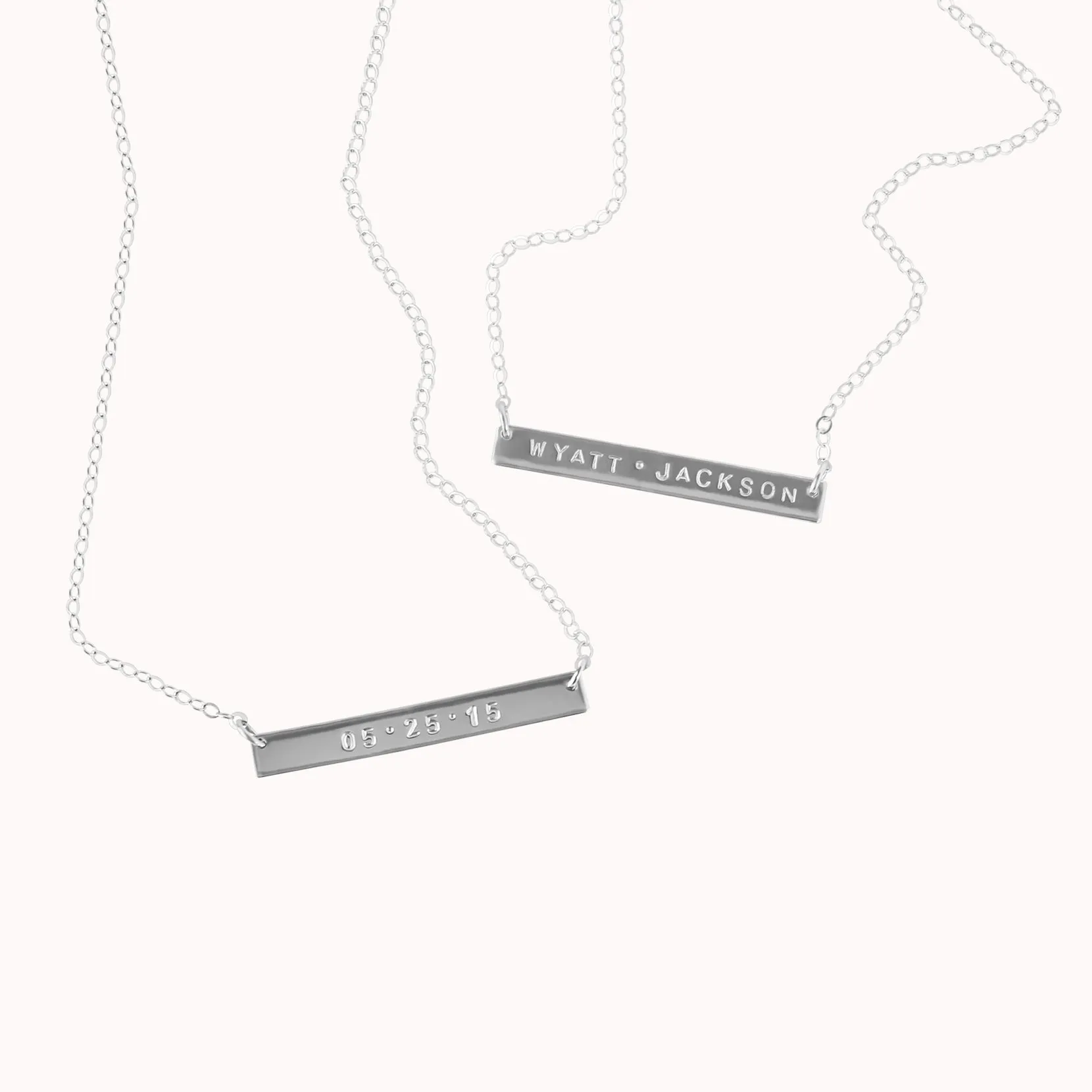 Slim Personalized Bar Necklace