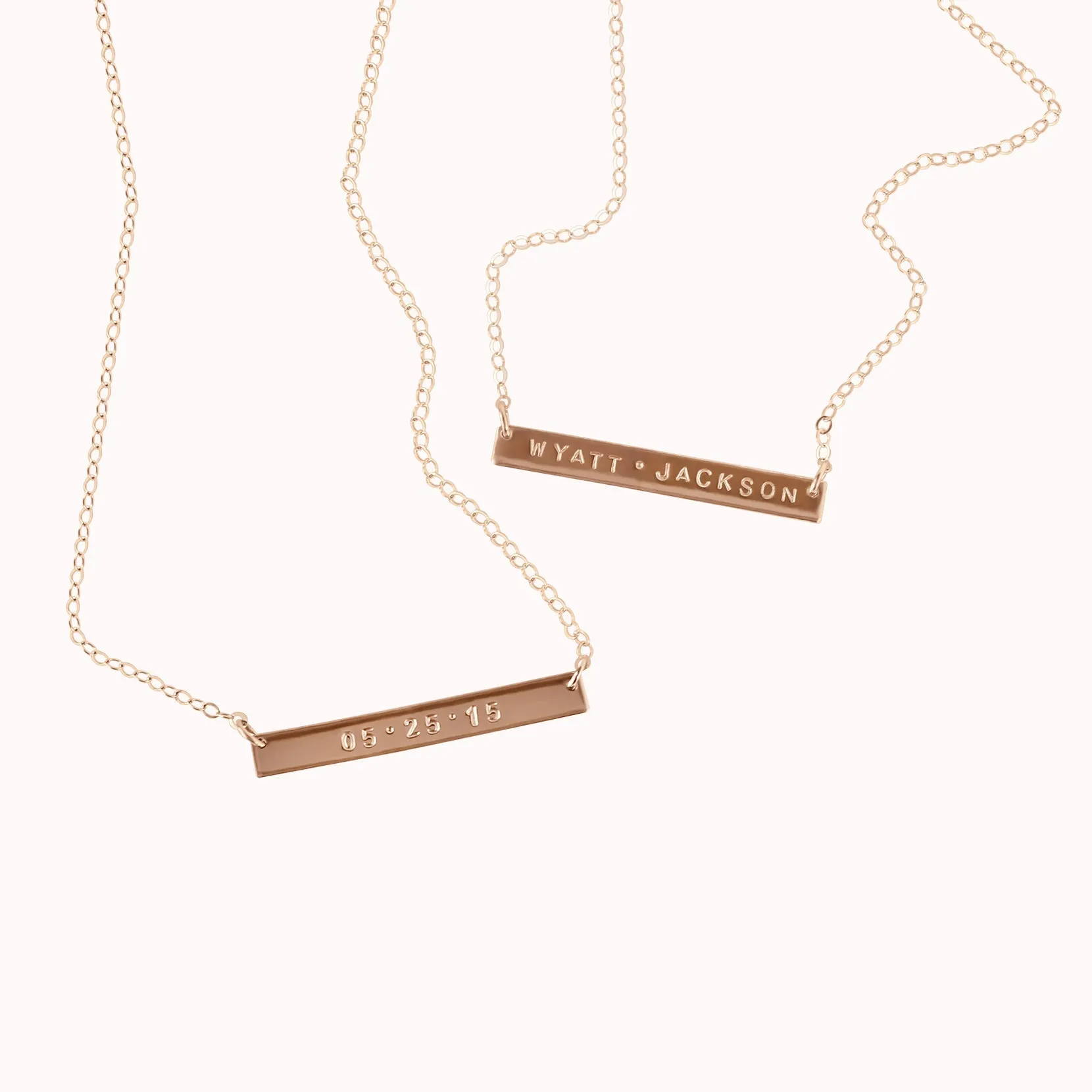 Slim Personalized Bar Necklace