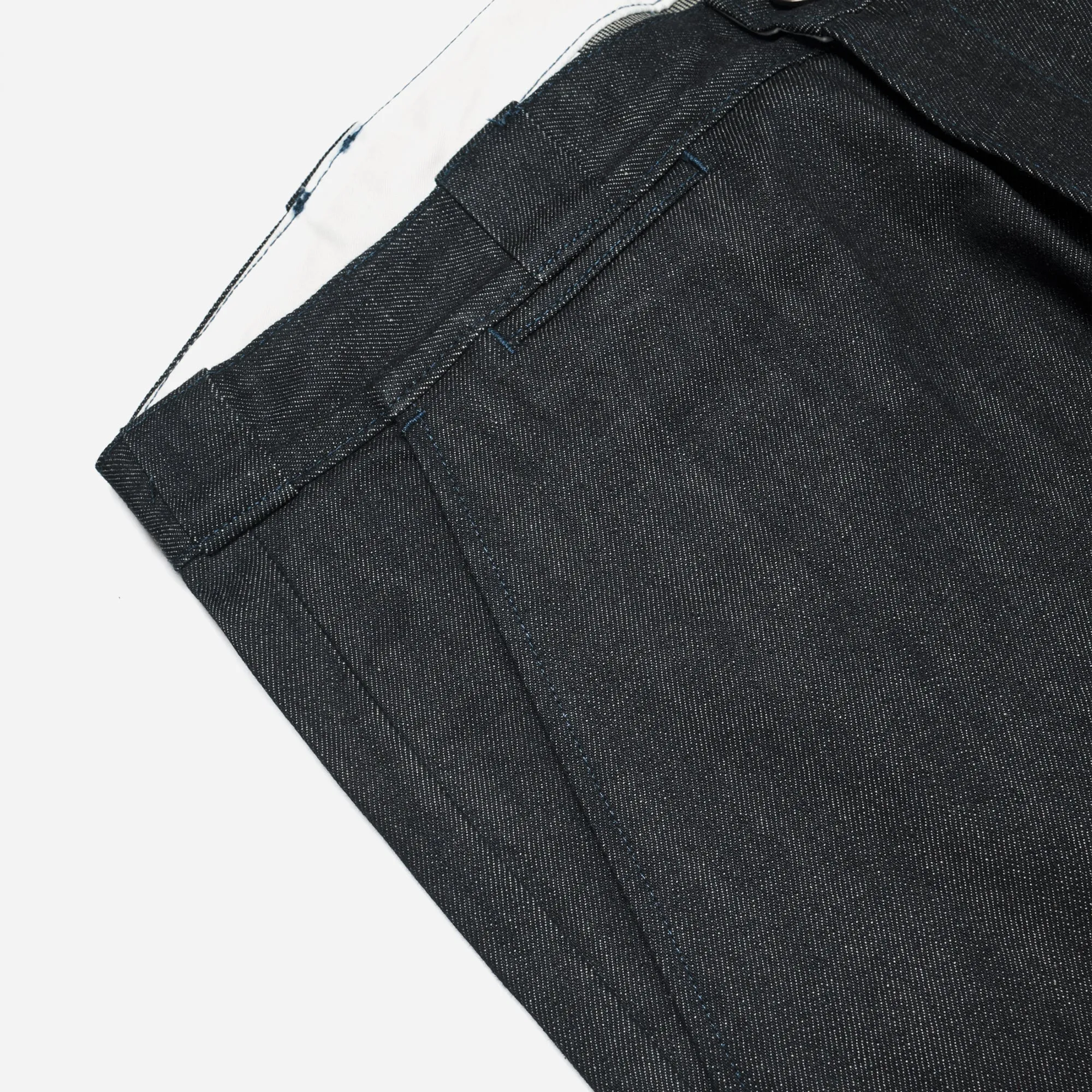 STRAIGHT WORK CHINOS MADE IN ITALY - RAW INDIGO DENIM