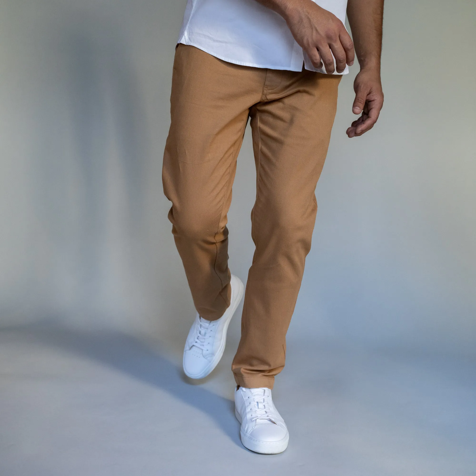 Stretch Chinos Slim Fit - Tobacco