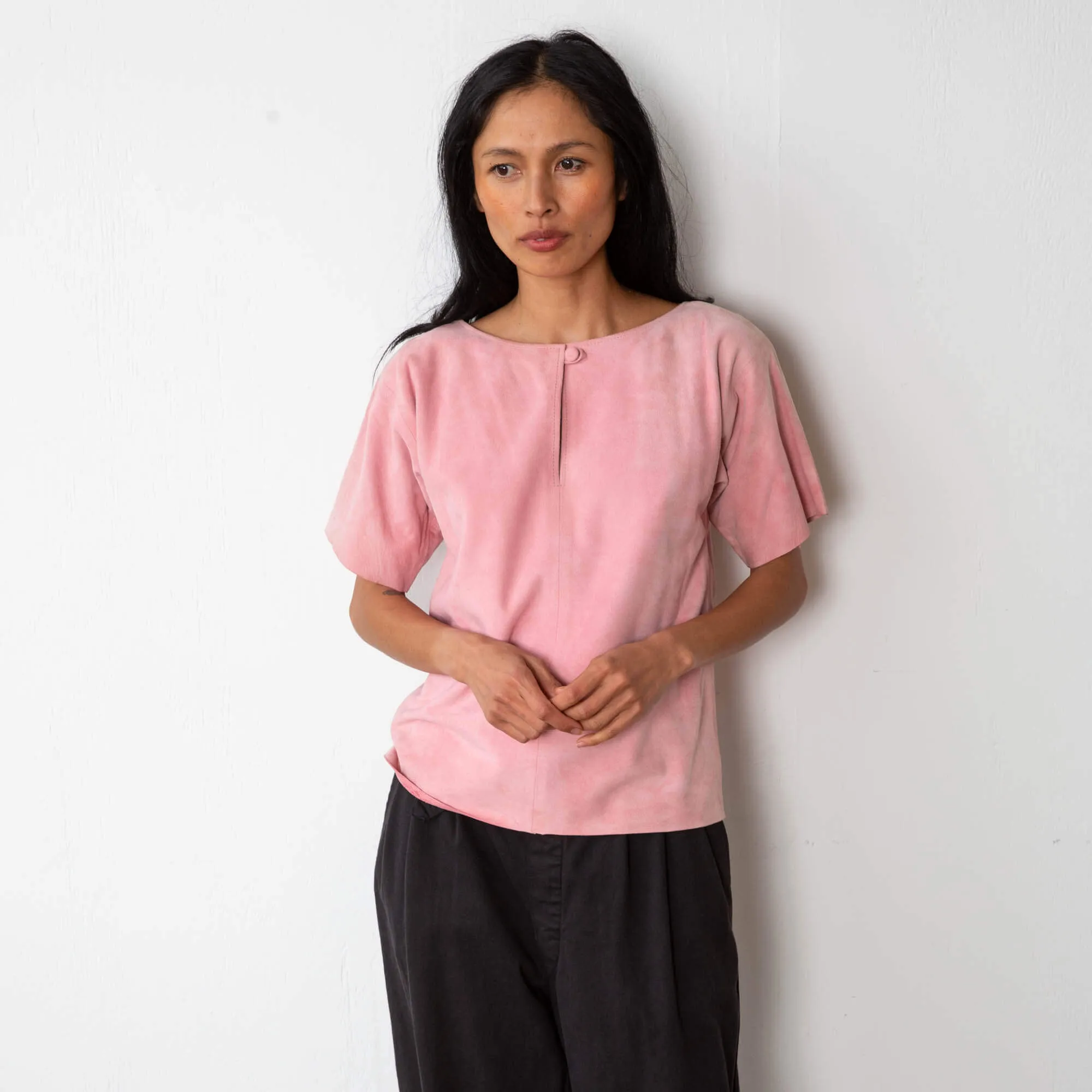 Suede Top - Pink