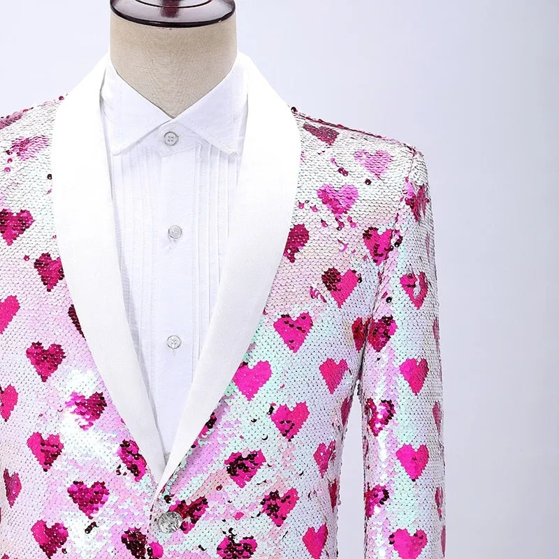 The Casanova Sequin Slim Fit Blazer Suit Jacket