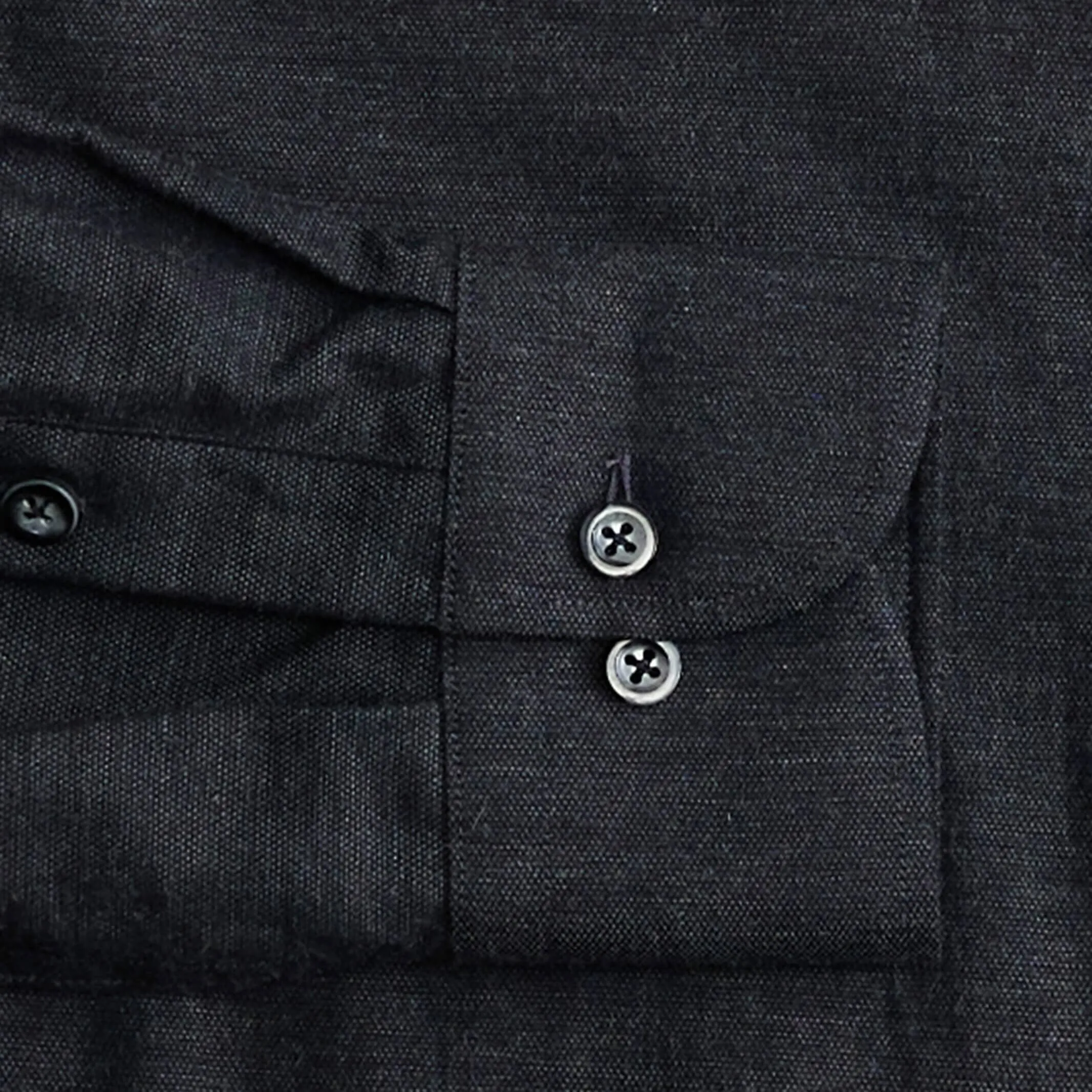 The Charcoal Brompton Mouline Custom Shirt