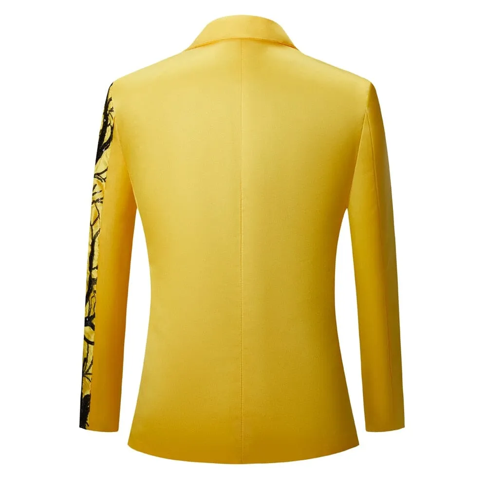 The Meridian Slim Fit Blazer Suit Jacket - Canary Yellow