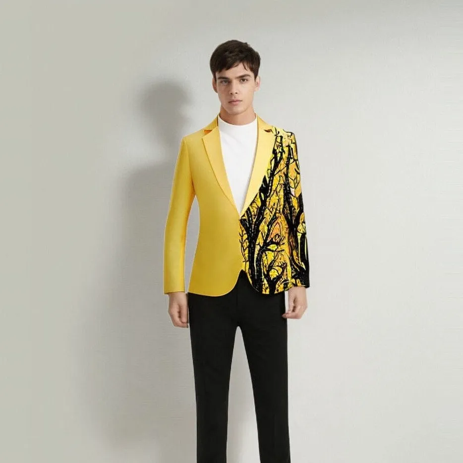 The Meridian Slim Fit Blazer Suit Jacket - Canary Yellow