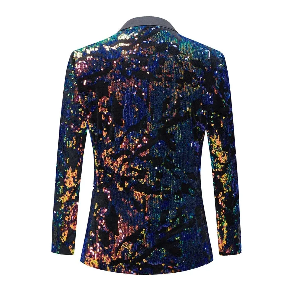 The Taurin Sequin Slim Fit Blazer Suit Jacket