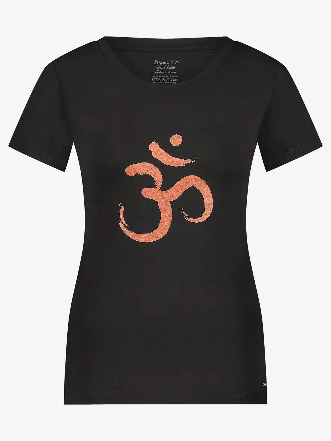 Urban Goddess OM Core Yoga Tee - Onyx Black