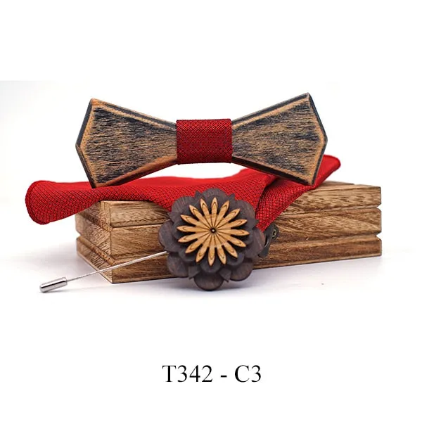 Vantage Wooden Bow Tie Set