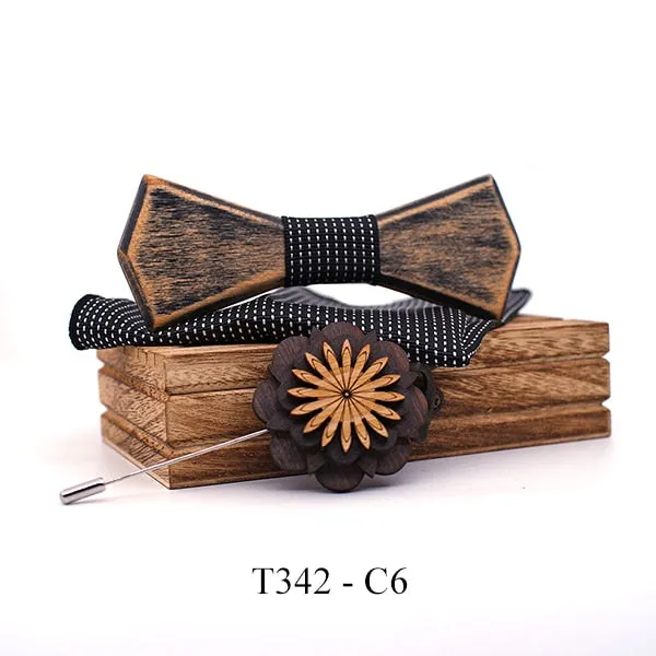 Vantage Wooden Bow Tie Set