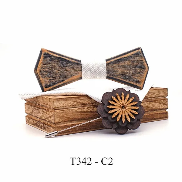 Vantage Wooden Bow Tie Set