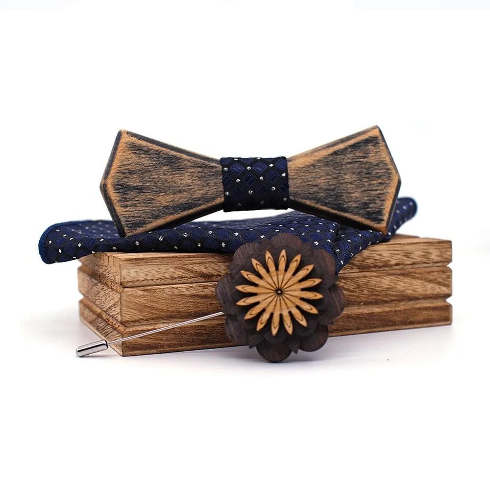 Vantage Wooden Bow Tie Set