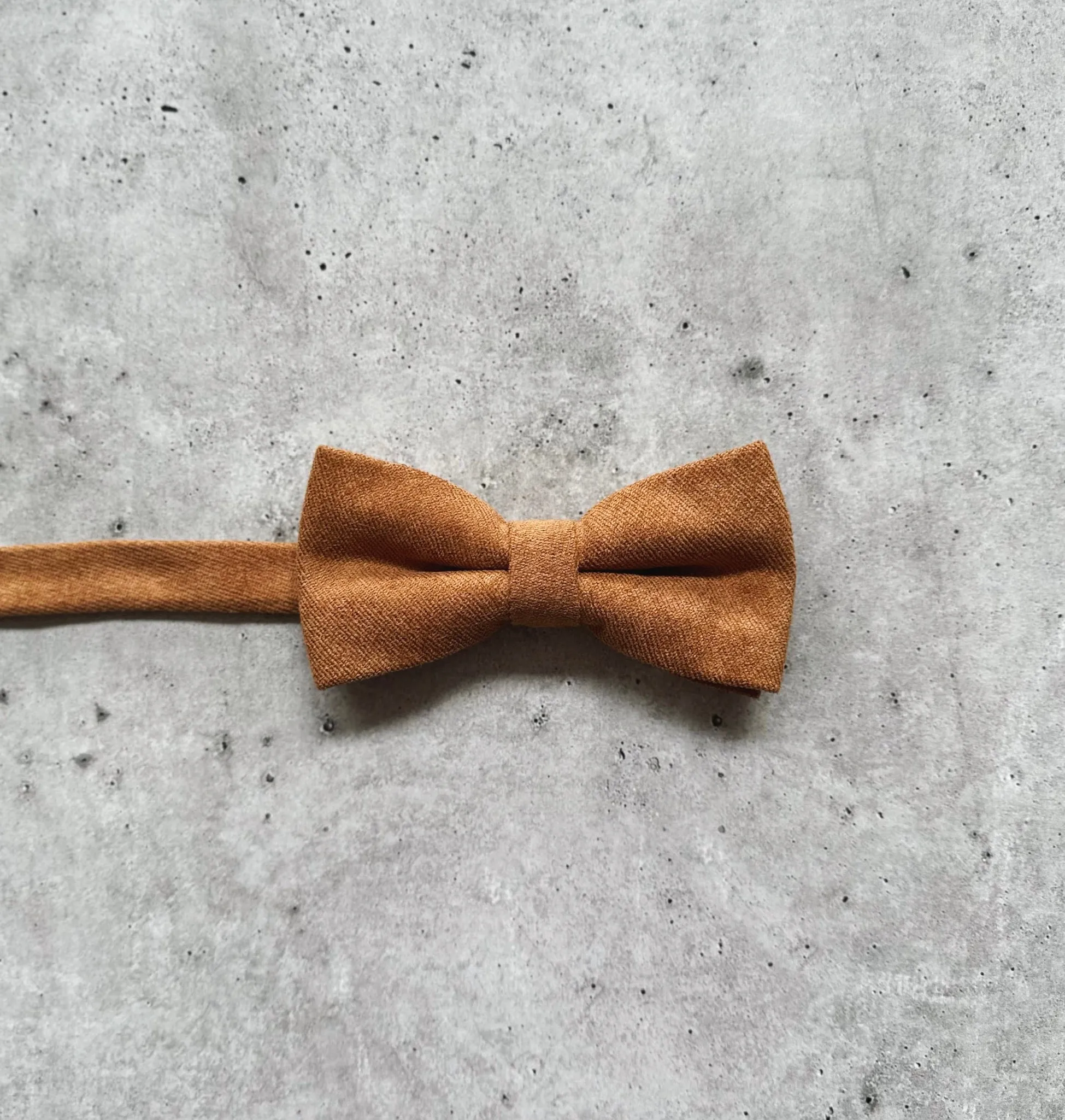 Vintage Tan Cotton Bow Tie