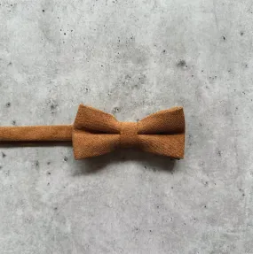 Vintage Tan Cotton Bow Tie