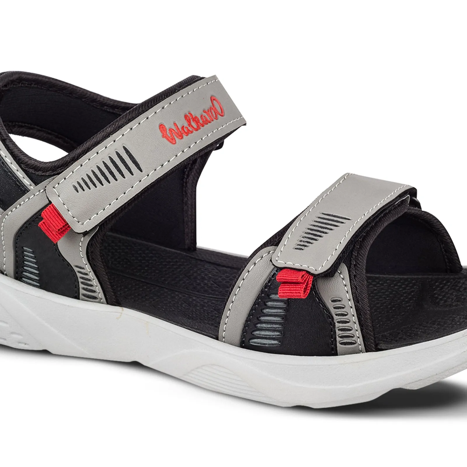 Walkaroo Mens Sandals  - WC4375 Black Grey