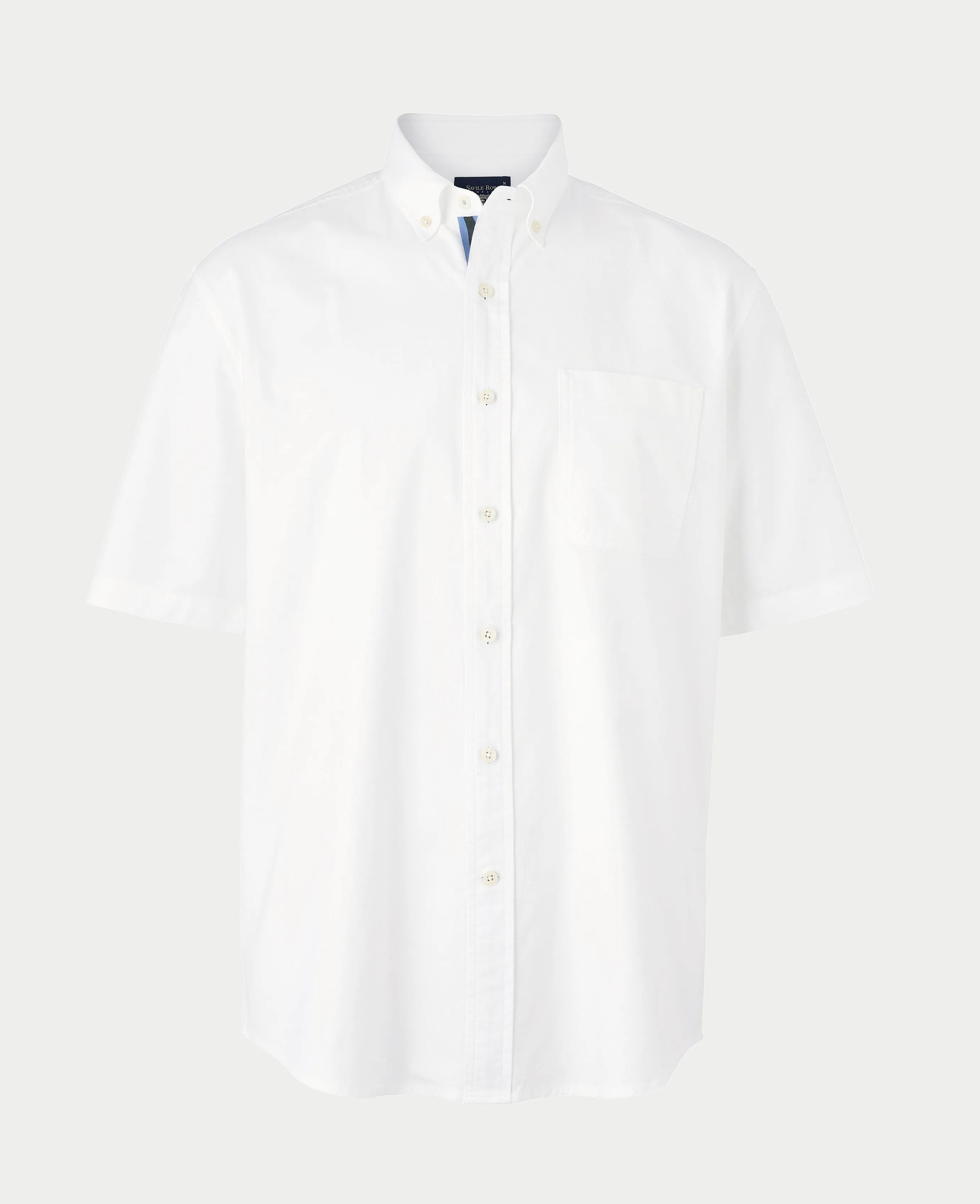 White Classic Fit Short Sleeve Oxford Shirt