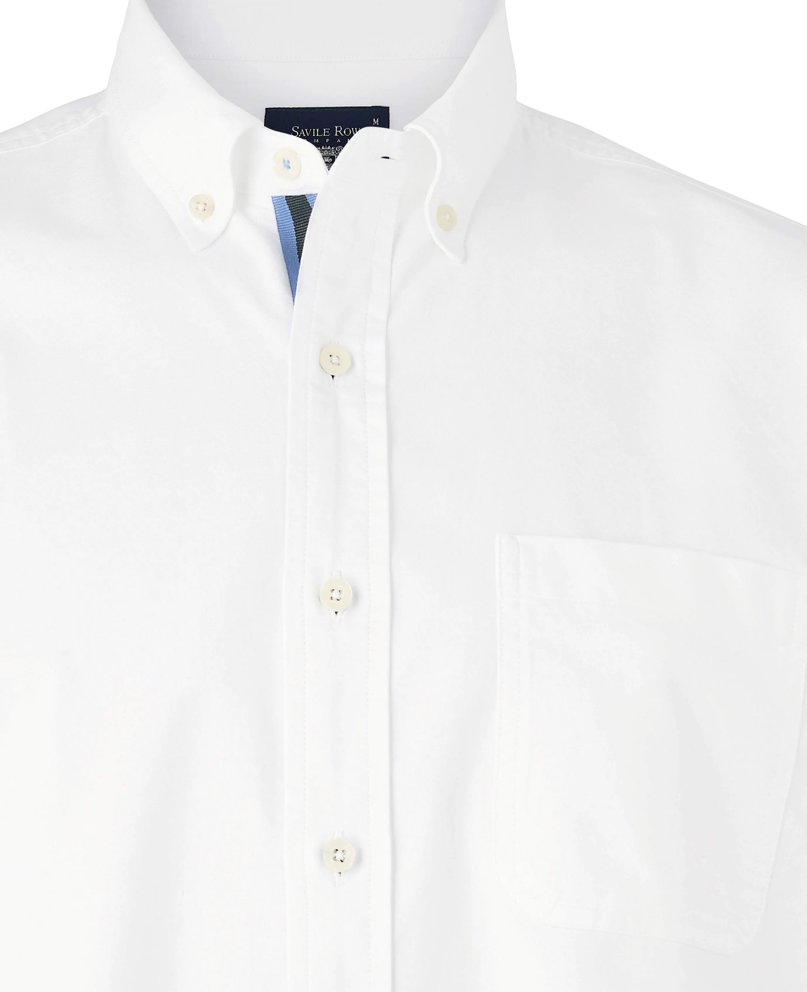 White Classic Fit Short Sleeve Oxford Shirt