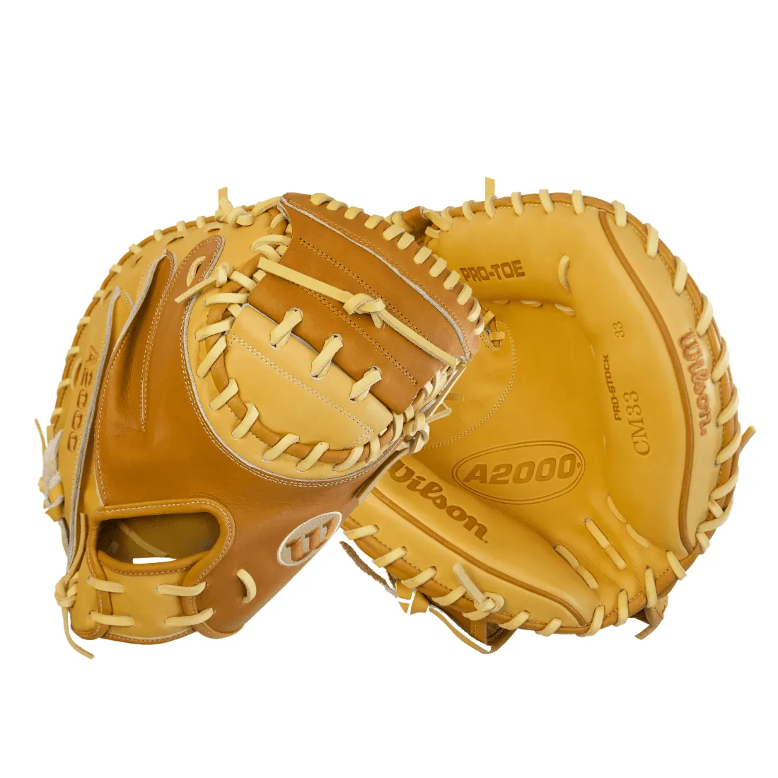 Wilson A2000 CM33 "Golden Era" 33" Baseball Catcher's Mitt: Saddle/Vintage Tan