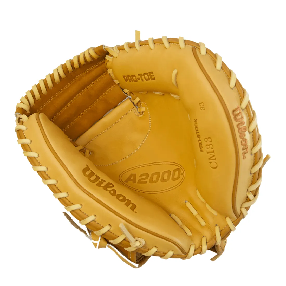 Wilson A2000 CM33 "Golden Era" 33" Baseball Catcher's Mitt: Saddle/Vintage Tan